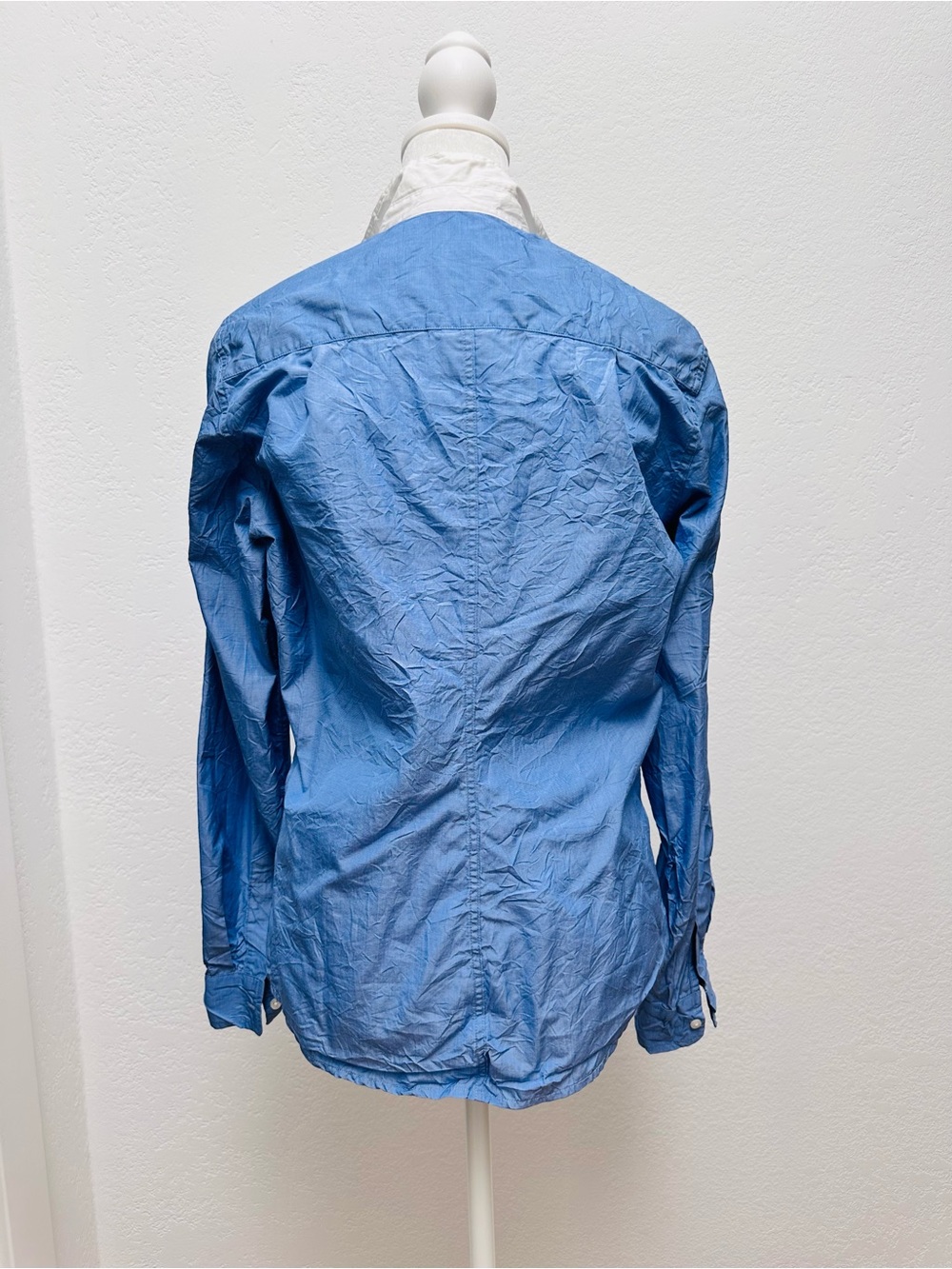 Frank & Eileen Light Blue Shirt with White Collar 100% Cotton - Picture 4 of 9